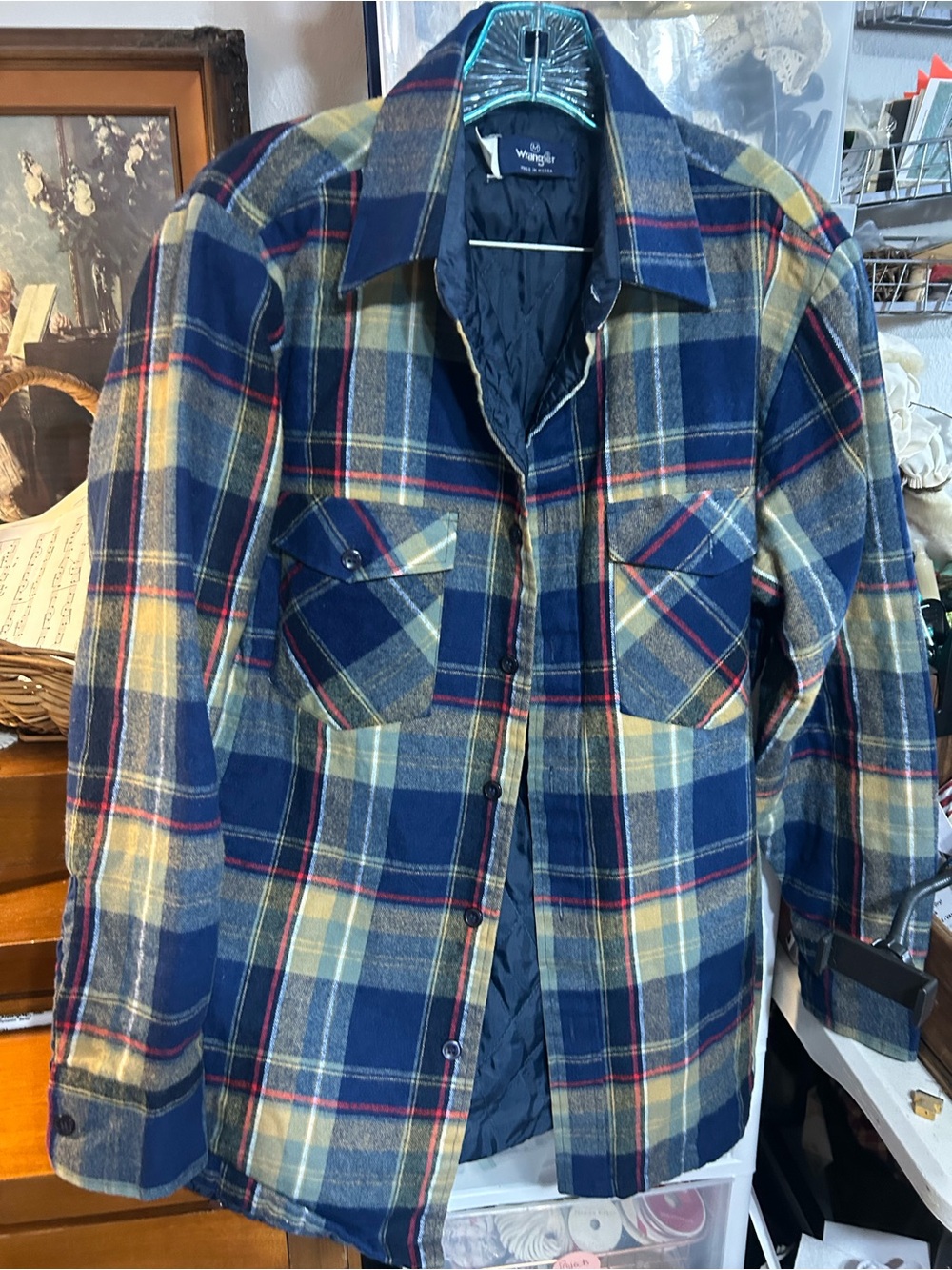 Wrangler Quilted Jacket - Navy Blue